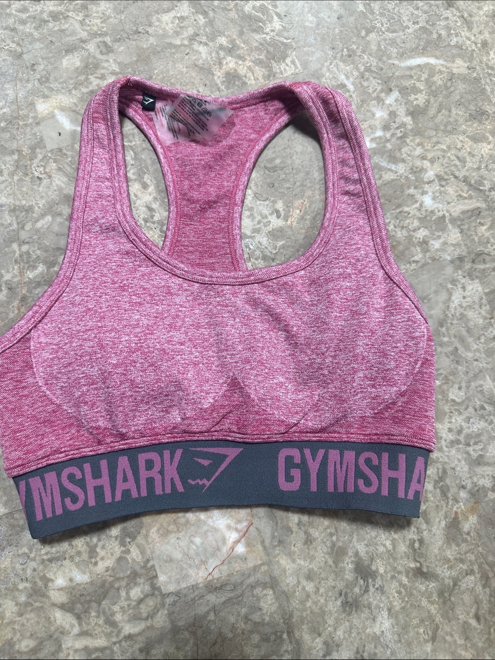 Gymshark Heathered Rose Racerback Seamless Sports Bra